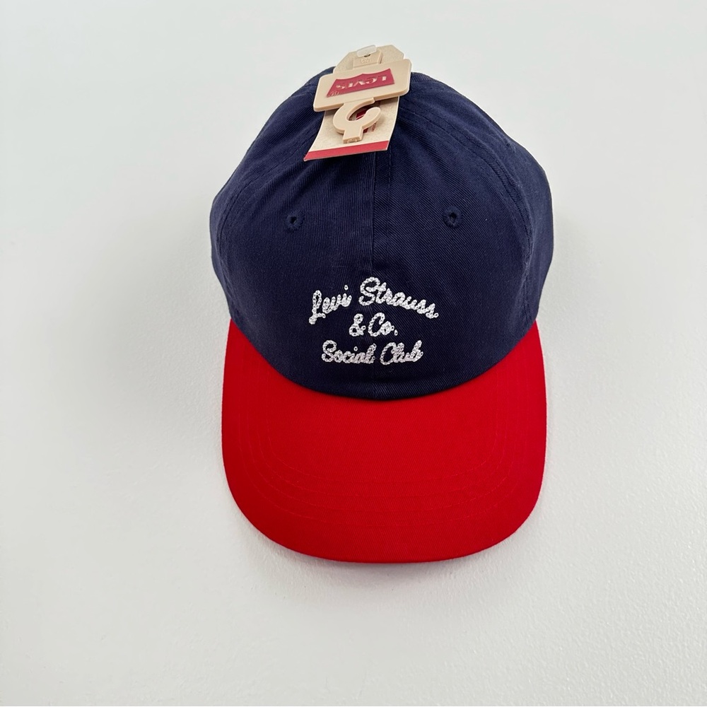 Levi’s Social Club Baseball Cap | Navy & Red | NWT Adjustable Hat